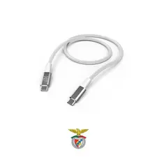 Cabo USB-C Nylon Benfica Fabric 2m Branco | Alta Qualidade na bluepixel.pt