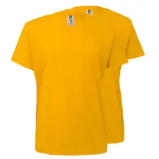 T-Shirt Criança Algodão Amarelo 155g Tamanho 5/6 Pack 2un - Marca 320