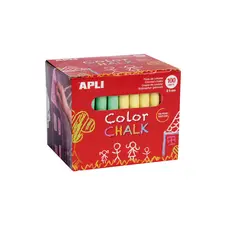 Giz de Cores Sortidas Apli Cx 100un - Material Escolar de Qualidade na bluepixel.pt