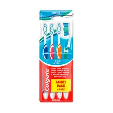 Escova de Dentes Colgate Triple Action Média 4un - Higiene Bucal Completa | bluepixel.pt