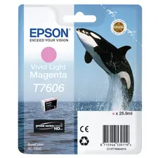 Tinteiro EPSON T7606 Magenta Claro Vivo para SureColor SC-P600 | BluePixel.pt