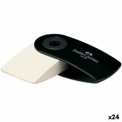 Borracha Faber-Castell Sleeve Mini Capa Preto 24 Unidades