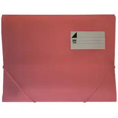 Pasta Plástica A4 com 3 Abas e Elásticos Vermelho Translúcido | Marca 397