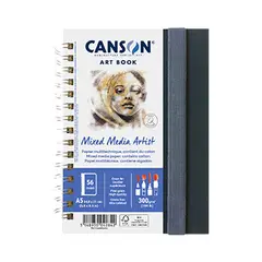 Caderno Canson Artbook Mixed Media A5 300g - Ideal para artistas e técnicas mistas | bluepixel.pt