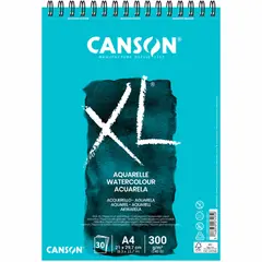 Bloco Espiralado Canson XL Aquarelle A4 300g - 30 Folhas | Loja BluePixel