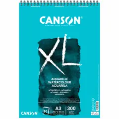 Bloco Espiralado Canson XL Aquarelle A3 300g - Papel de Alta Qualidade para Aquarela | bluepixel.pt