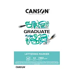 Bloco Canson Graduate Lettering Marker A4 180g - 20 Folhas | Loja BluePixel