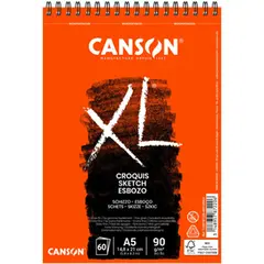 Bloco Espiralado Canson XL Croquis A5 90g 60 Folhas | Material de Desenho de Qualidade