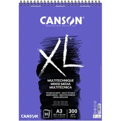 Bloco Espiralado Canson XL Mix Media A3 300g | Material de Arte de Qualidade na bluepixel.pt