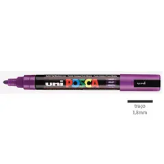 Marcador Uniball Posca PC-5M 1,8mm Violeta (12) 1un