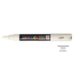 Marcador Uniball Posca PC-1M 0,7mm Branco (1) 1un