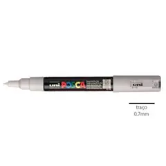 Marcador Uniball Posca PC-1M 0,7mm Cinza (37) 1un