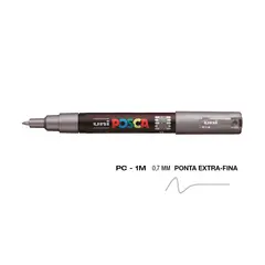 Marcador Uniball Posca PC-1M 0,7mm Prata (26) 1un
