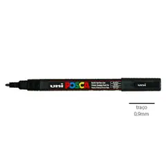 Marcador Uniball Posca PC-3M 0,9mm Preto (24) 1un