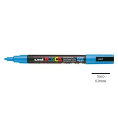 Marcador Uniball Posca PC-3M 0,9mm Azul Céu (48) 1un