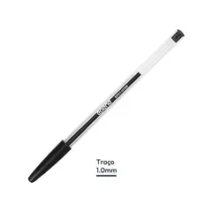 Esferográfica Epene EP01-0108 Ball Point Preto 1mm 1un