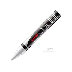 Marcador Giz UNI PWE-5M 1,8-2,5mm Branco 1un