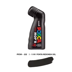 Marcador Uniball Posca MopR PCM-22 19mm Preto (24) 1un