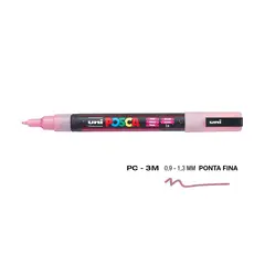 Marcador Uniball Posca PC-3ML 0,9mm Rosa Glitter (L7) 1un