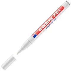 Marcador Permanente Médio Edding 751 1-2mm Branco 1un