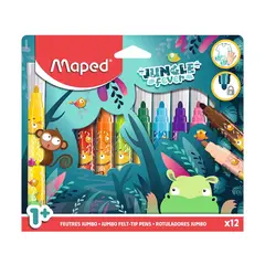 Marcador Feltro 012un Maped Jungle Fever Jumbo