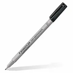 Marcador Fino Staedtler Lumocolor 316-9 0,6mm Preto 1un