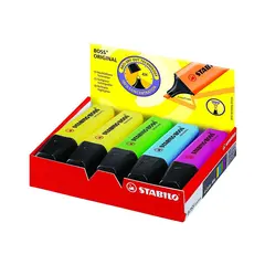 Marcador Fluorescente Stabilo 4 Cores Cx Expositor 10un