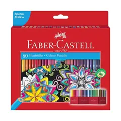 Lápis Cor 60un Cx Cartão Faber-Castell Arte Terapia 18cm