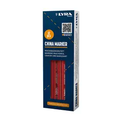 Lápis Dermatográfico Lyra Marker Vermelho Cx 12un