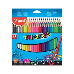 Lápis Cor 48un Cx Cartão Maped Peps Long 20cm