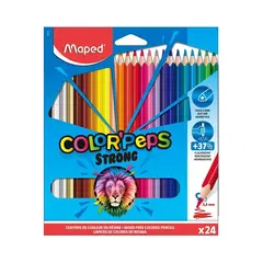 Lápis Cor 24un Cx Cartão Maped Peps Strong