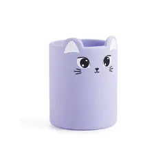 Porta Lápis Silicone Redondo Wildly Gatinha
