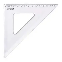 Esquadro Plástico Cristal 45G-21cm SmartD