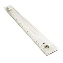 Régua Plástico Cristal 30cm Smart Office