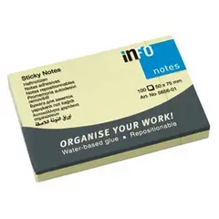 Bloco de Notas Aderentes 75x50mm Amarelo 100 Folhas - Marca 256 | Loja online bluepixel.pt
