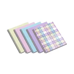 Caderno Espiral A4 Pautado Ambar WB Sortido Pastel - 100 Folhas | Loja BluePixel