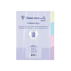 Separadores Caderno Ambar EcoSmart A5 4unid - Organização sustentável para cadernos | bluepixel.pt