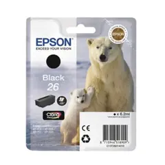 Tinteiro EPSON 26 Preto + Alarme RF - Expression Premium XP-5xx/6xx/7xx/8xx