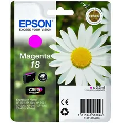Tinteiro EPSON 18 Magenta + Alarme RF - XP-30/x02/x05/x12/x15/x22/x25