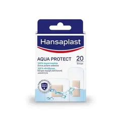Pensos Rápidos HANSAPLAST Universais Aqua Protect 20un - Proteção Impermeável e Confortável