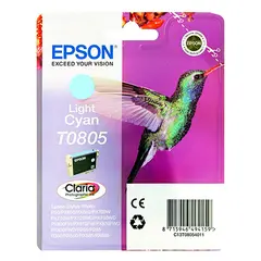 Tinteiro EPSON T0805 Ciano Claro - Stylus Photo P50/PX6xx/PX7xx/PX8xx/R2xx/R360/RX560/RX585/RX685