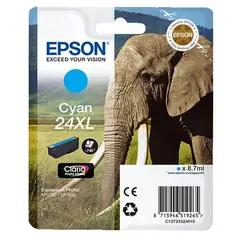Tinteiro EPSON 24 Ciano Claro XL + Alarme RF- Expression Photo XP-55/750/760/850/860/950/960