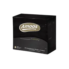 Guardanapos Amoos Luxury 40x40 Preto - 50 Unidades | Loja BluePixel