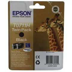 Tinteiro EPSON T0711H Preto Pack 2 - B40/110,BX3xx/600, D120, DX74xx/84xx/9400, SX2xx/4xx5/5xx/6xx