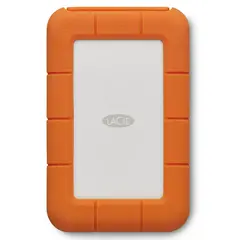 LACIE RUGGED 4TB USB-C USB3.0 Drop crush and rain-resistant for all terrain use orange