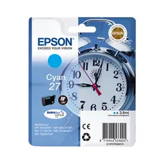 Tinteiro EPSON 27 Ciano + Alarme RF - WF36xx/7110/7210/76xx/77xx