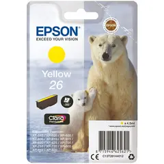 Tinteiro EPSON 26 Amarelo - Expression Premium XP-5xx/6xx/7xx/8xx