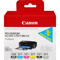 CANON 1LB PGI-550 / CLI-551 ink cartridge black and five colour standard capacity multipack