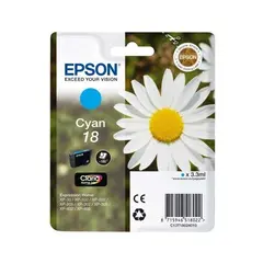 Tinteiro EPSON 18 Ciano + Alarme RF - XP-30/x02/x05/x12/x15/x22/x25