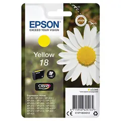 Tinteiro EPSON 18 Amarelo XL + Alarme RF - XP-30/x02/x05/x12/x15/x22/x25